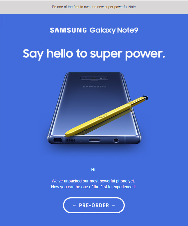 Oficjalny render Samsung Galaxy Note 9