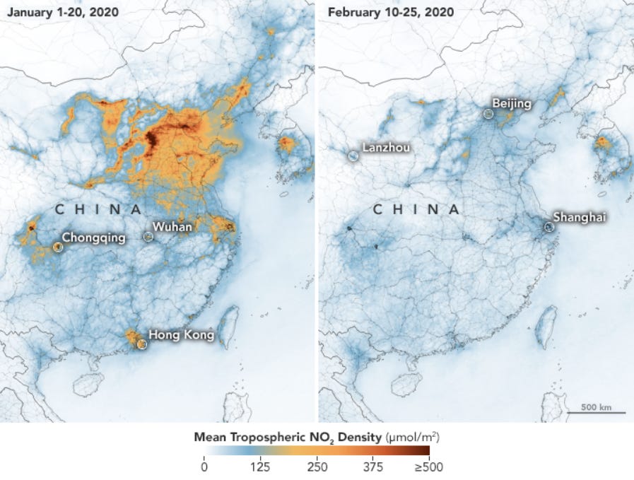 Koronawirus wpyn na popraw jakoci powietrza w Chinach. Hm