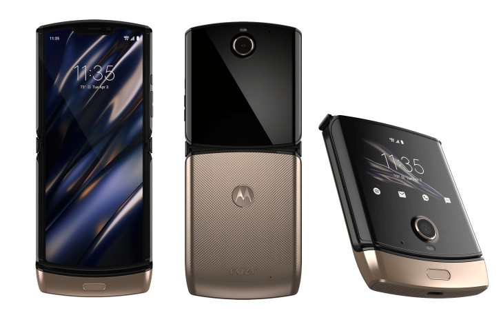 Motorola Razr 2019 w zotym kolorze