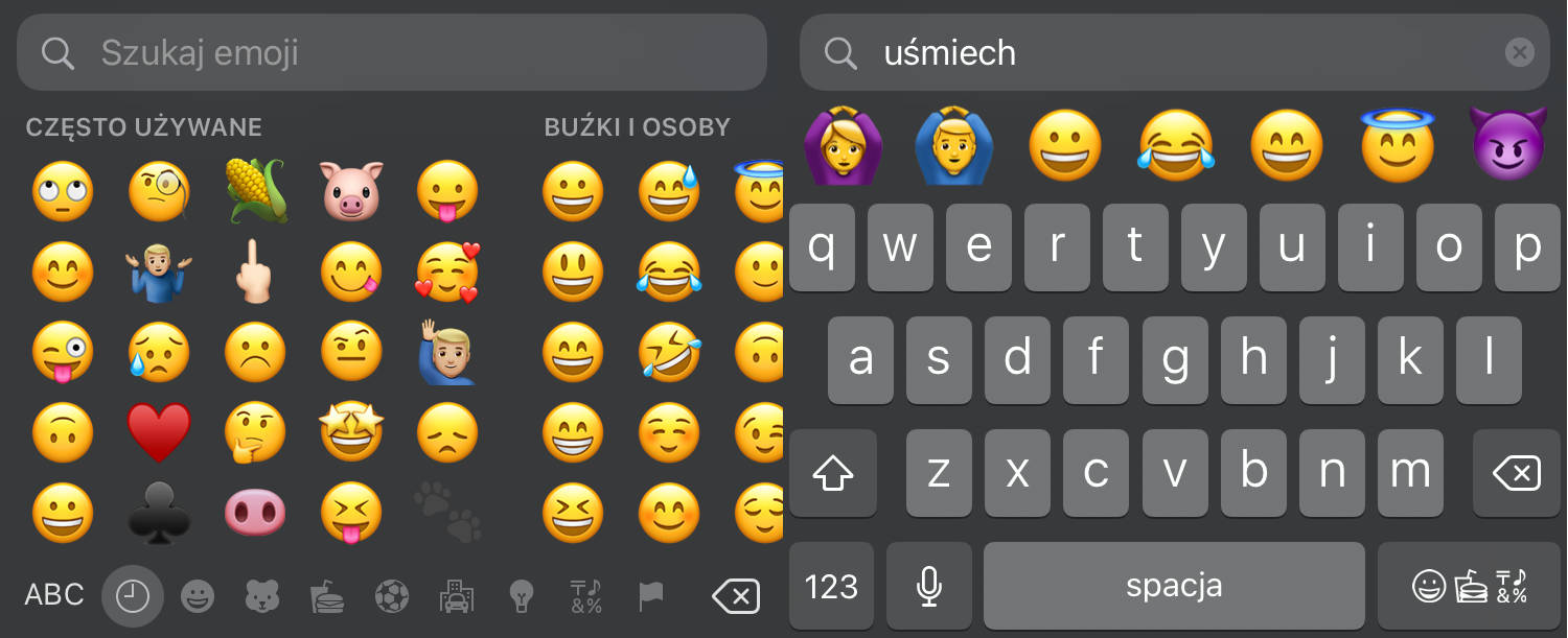 iOS 14 wprowadza wyszukiwanie emoji z poziomu klawiatury