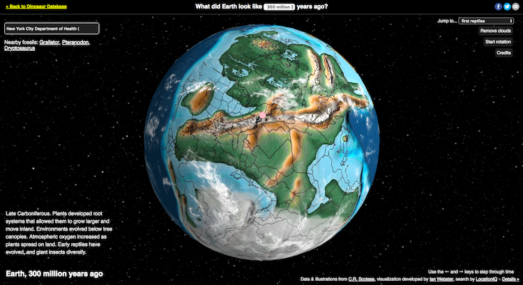 Ancient Earth, czyli interaktywna mapa pokazujca, gdzie na Ziemi miliony lat temu znajdowaa si twoja   miejscowo