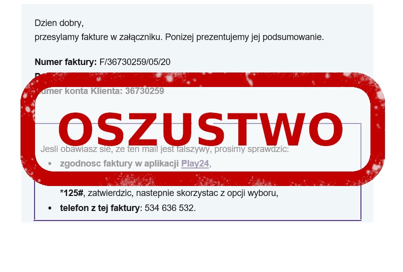 CERT Polska ostrzega przed faszyw faktur za telefon