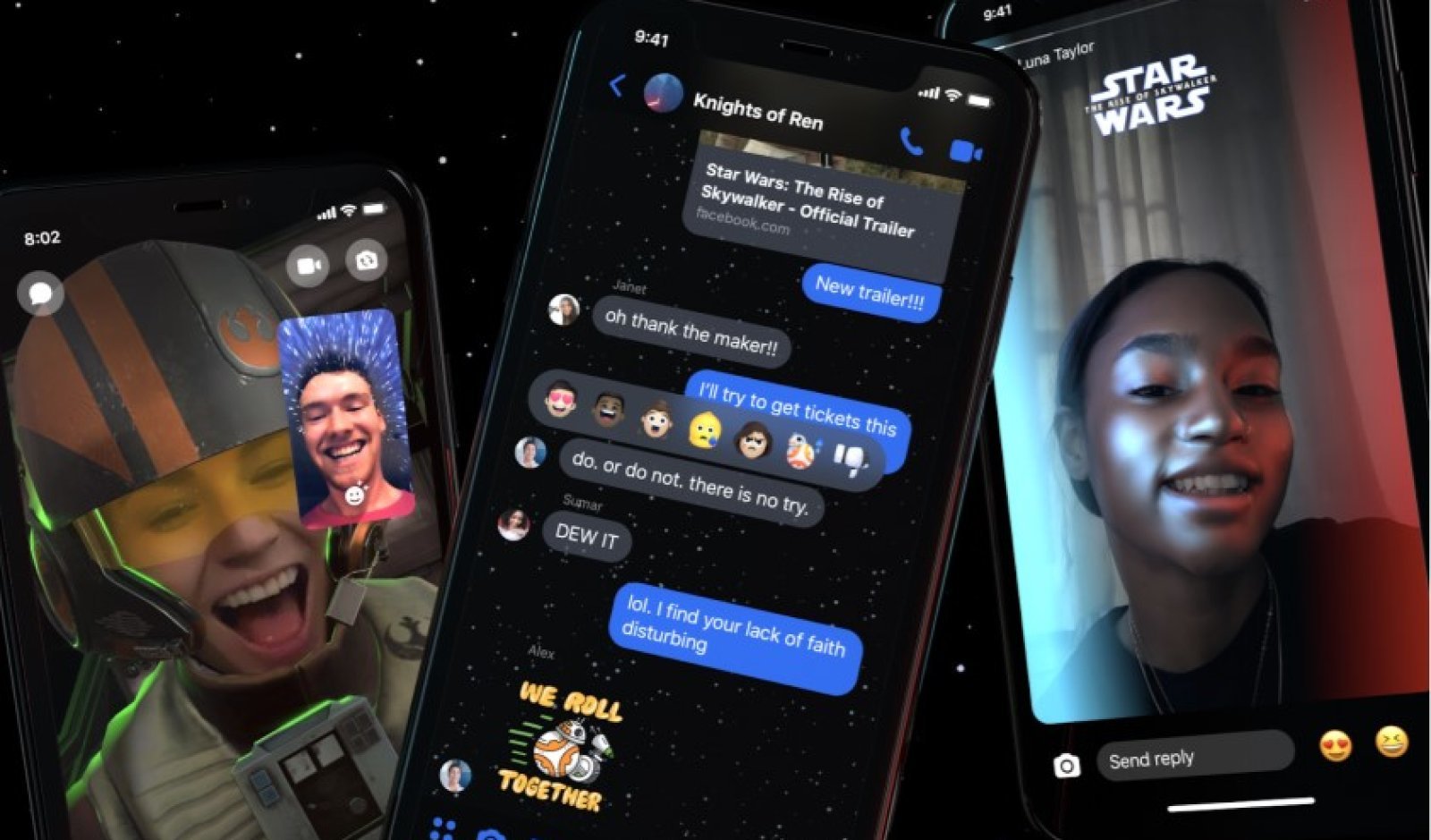 Facebook Messenger dostaje zestaw grafik z Gwiezdnych Wojen
