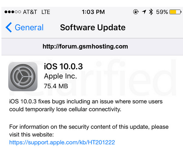 Aktualizacja 10.0.3 dla iOS