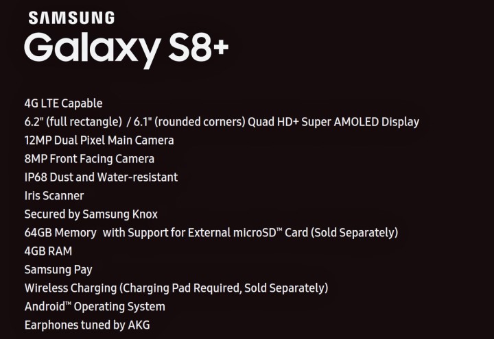 Wycieka specyfikacja Samsung Galaxy S8 Plus
