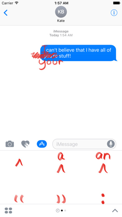 Nara si swoim znajomym za pomoc Grammar Snob iMessage.