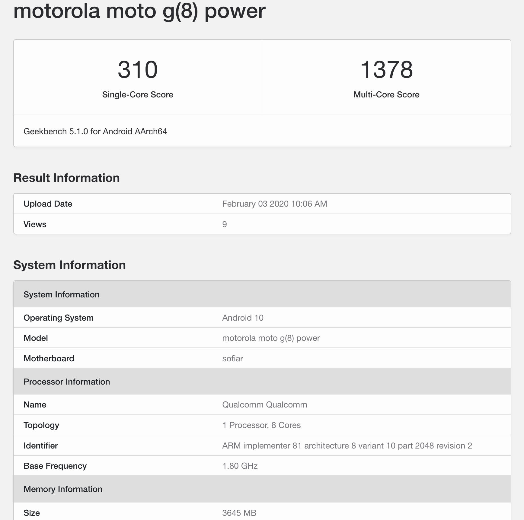 Moto G8 Power pojawi si w Geekbench