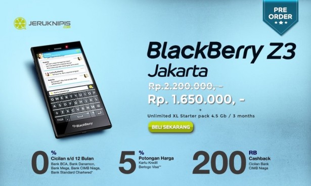 Blackberry Z3 w sprzeday w Indonezji 