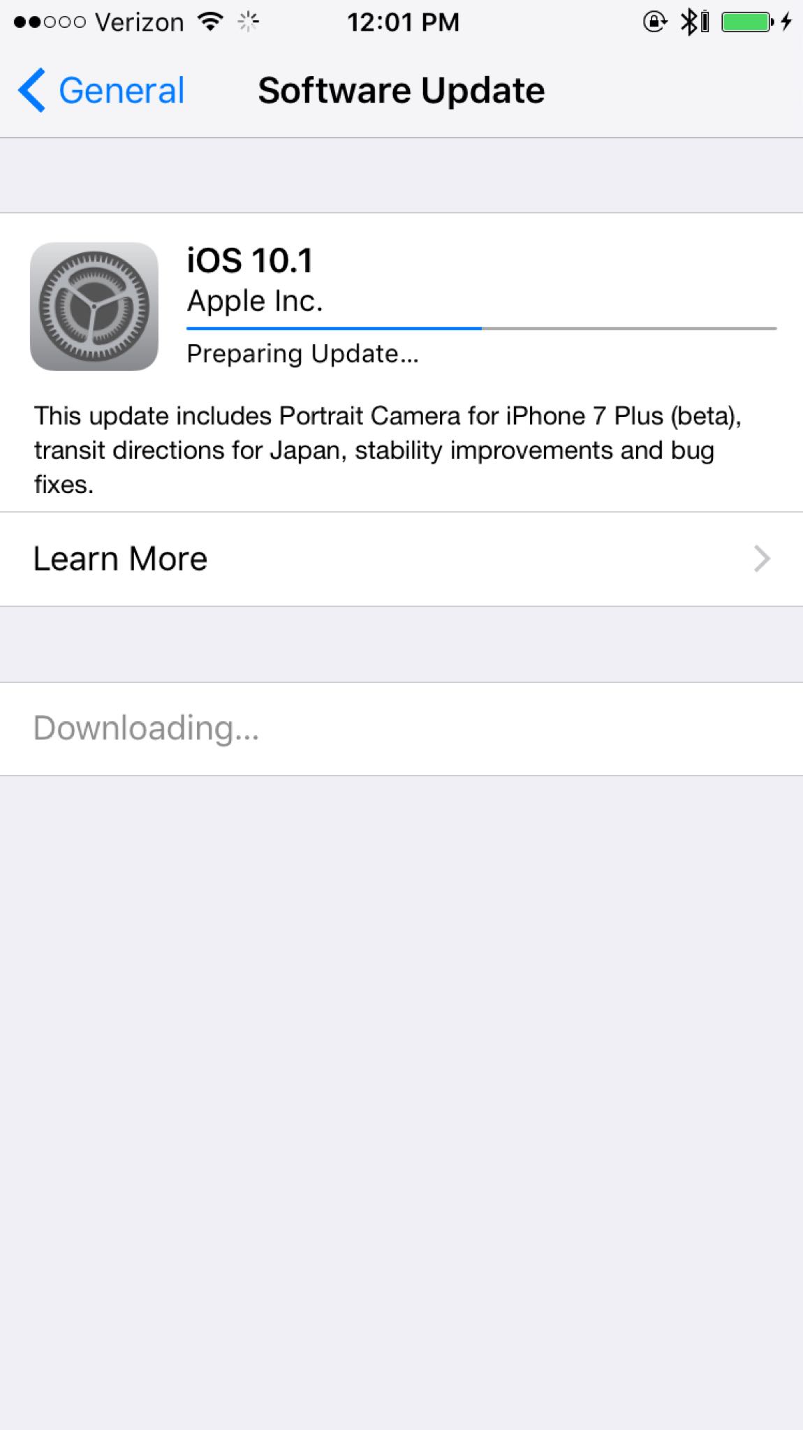iOS 10.1 ju tu jest