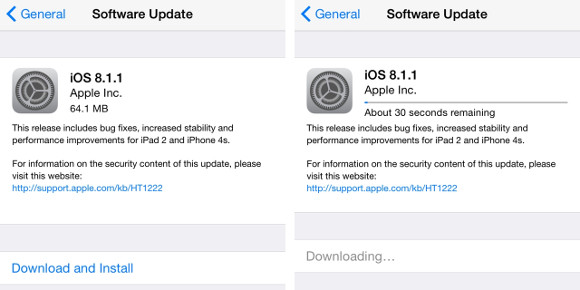 Dostpna wersja iOS 8.1.1, zawiera poprawki dla iPhone'a 4S i iPada 2
