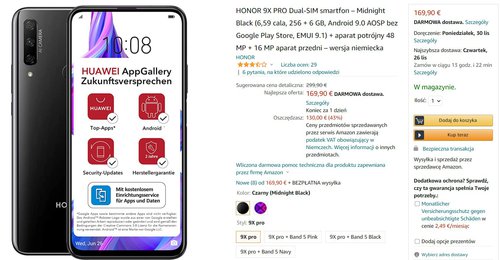 Honor 9X Pro do kupienia po promocyjnej cenie