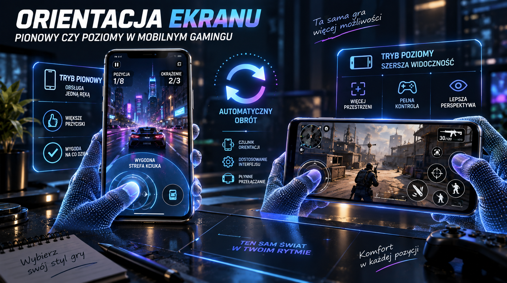Pionowy czy poziomy gaming mobilny i wygoda korzystania z ekranu Pionowy czy poziomy gaming mobilny i wygoda korzystania z ekranu