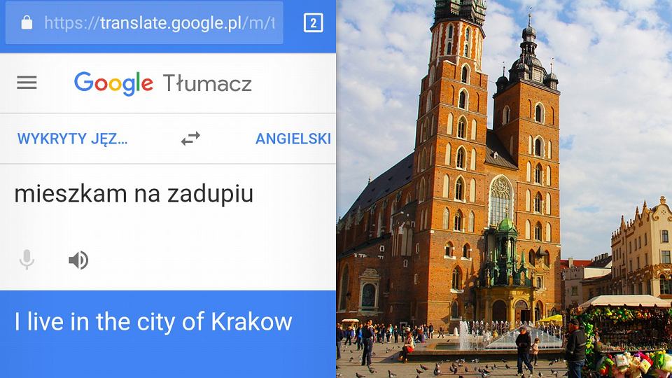 Krakw = zadupie. Wpadka tumacza Google