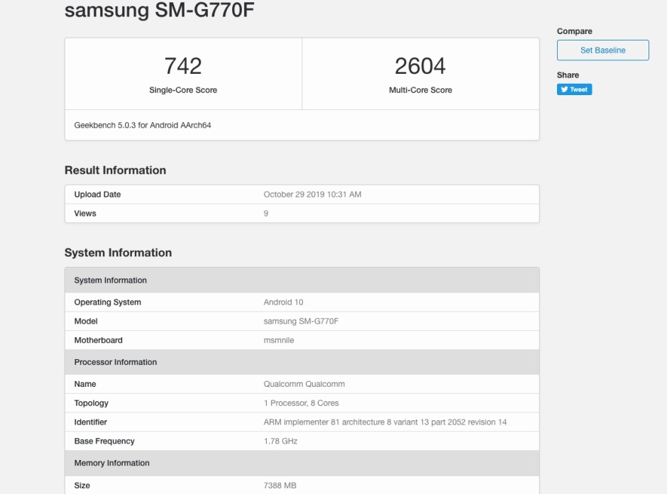 Wyciek benchmark Samsung Galaxy S10 Lite, potwierdza cz specyfikacji