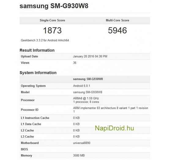 Geekbench testuje Galaxy S7 Geekbench testuje Galaxy S7